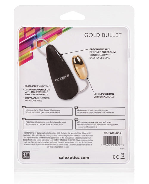Golden Bullet: Lujoso placer vibratorio bañado en oro Product Image.