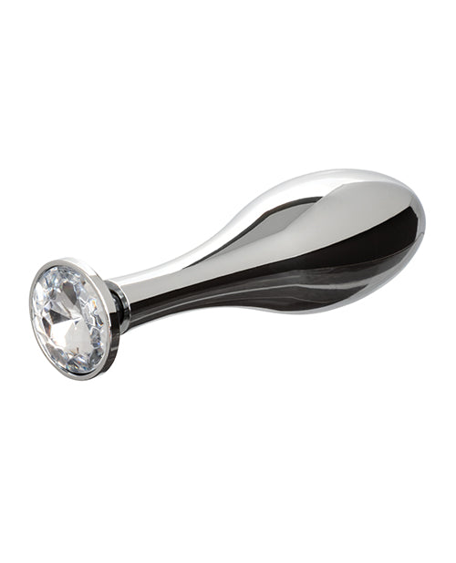 Star Fucker Teardrop Gem Plug with Silicone Enhancer in Black Product Image.