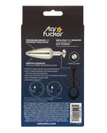 Star Fucker Plug con gema negro con potenciador de silicona