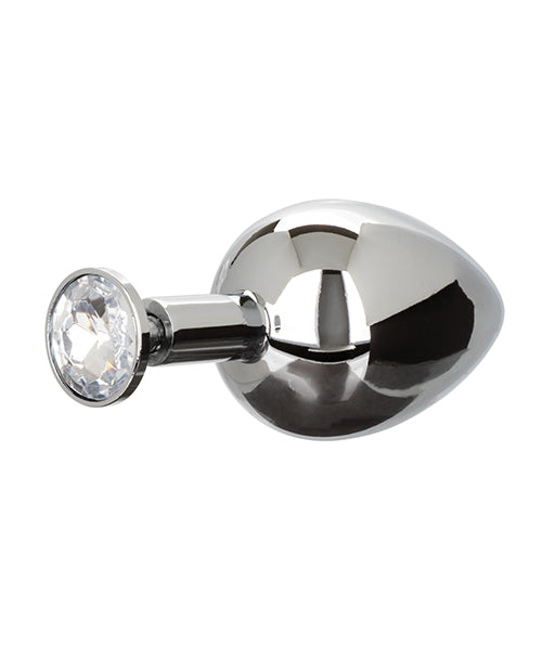 Star Fucker XL Teardrop Gem Plug with Silicone Enhancer in Black Product Image.