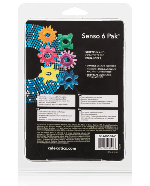 Senso 6 Pack Rings: Textured Pleasure Boost Product Image.