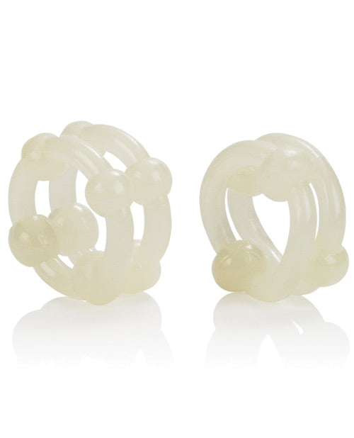 Radiant Glow-in-the-Dark Double Stacker Silicone Rings Product Image.