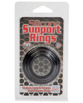 Silicone Support Rings - Black: Elevate Your Intimate Experience