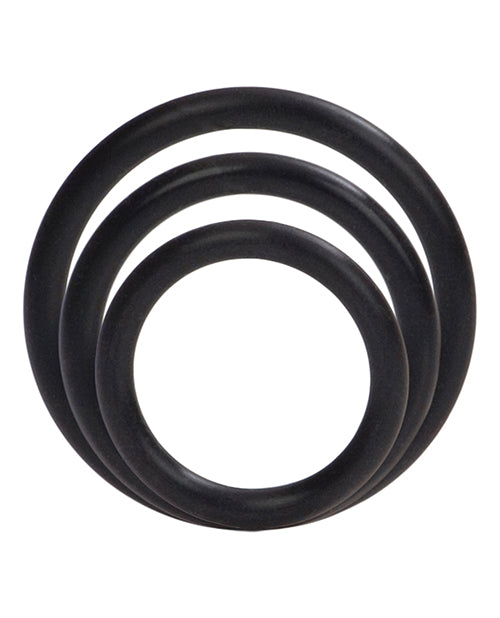 Silicone Support Rings - Black: Elevate Your Intimate Experience Product Image.