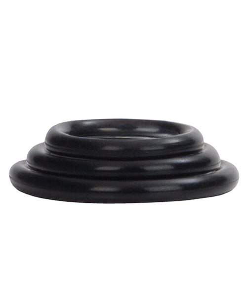 Silicone Support Rings - Black: Elevate Your Intimate Experience Product Image.