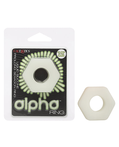 Alpha Liquid Silicone Glow in the Dark Prolong Cock Ring Product Image.