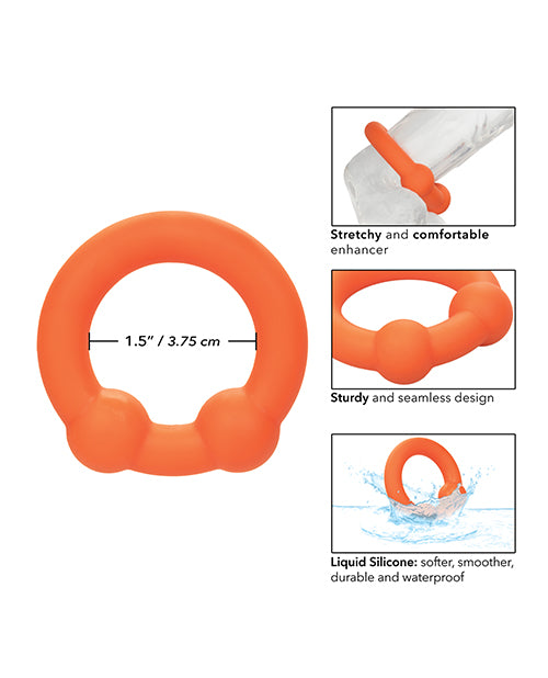 Alpha Liquid Silicone Dual Ball Ring: Heightened Pleasure Mastery Product Image.
