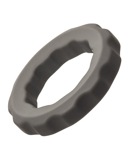 Alpha Liquid Silicone Grey Beaded Erect Ring Product Image.