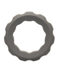 Alpha Liquid Silicone Grey Beaded Erect Ring