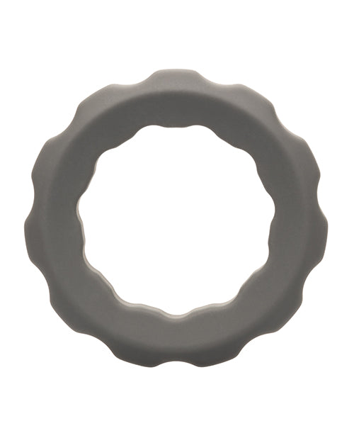 Alpha Liquid Silicone Grey Beaded Erect Ring Product Image.