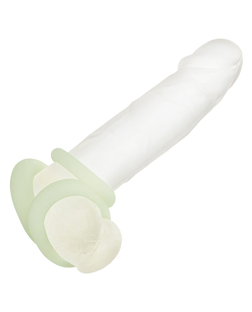 Alpha Liquid Silicone Glow in the Dark Cock Ring Set of 3 Product Image.