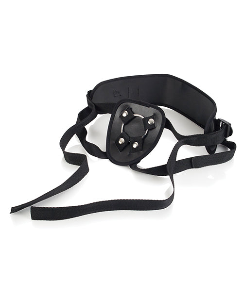 Ultimate Hands-Free Pleasure Power Harness in Black Product Image.