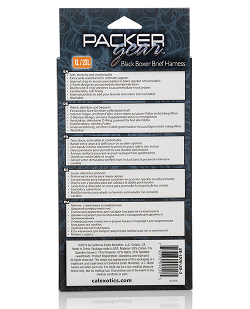 Packer Gear Arnés Boxer Negro Product Image.