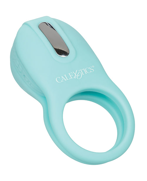 Couple's Silicone Rechargeable French Kiss Enhancer in Teal Product Image.