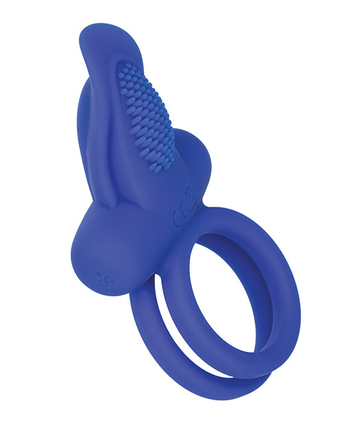 Couples Enhancers Silicone Rechargeable Dual Pleaser Enhancer - Blue Product Image.