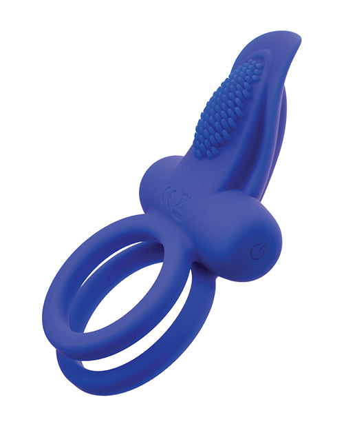 Couples Enhancers Silicone Rechargeable Dual Pleaser Enhancer - Blue Product Image.