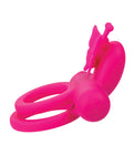 CalExotics Butterfly Dual Ring: 12 funciones de vibración, resistente al agua y recargable, mejora la intimidad y el placer