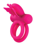 CalExotics Butterfly Dual Ring: 12 funciones de vibración, resistente al agua y recargable, mejora la intimidad y el placer