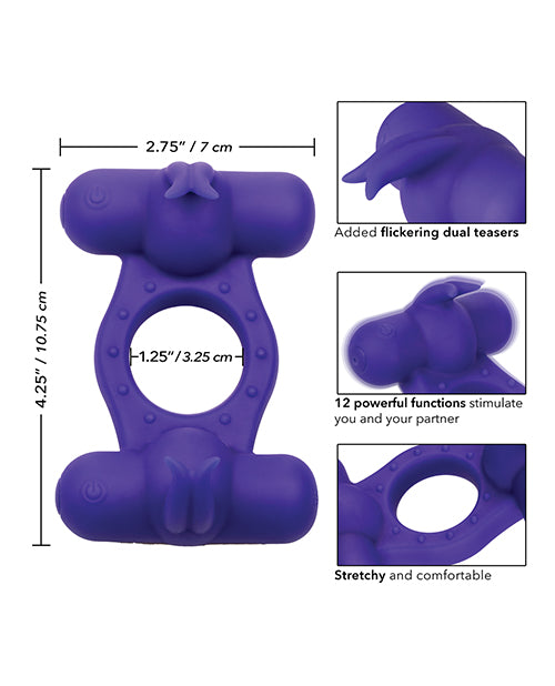 Potenciador de triple orgasmo recargable de silicona Product Image.