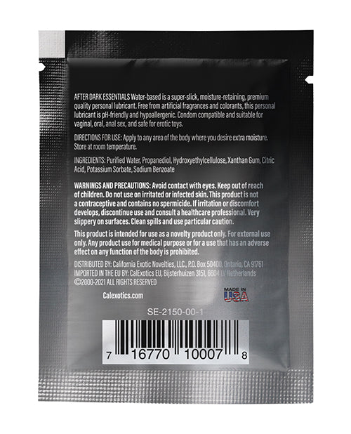 After Dark Essentials Water-Based Lubricant Sachet - .08 oz Product Image.