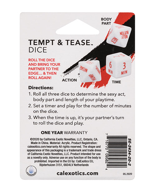Tempt & Tease Dice: Ignite Passion 🔥 Product Image.