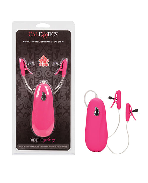 Nipple Play Vibrating Heated Nipple Teasers - Pink - featured product image.