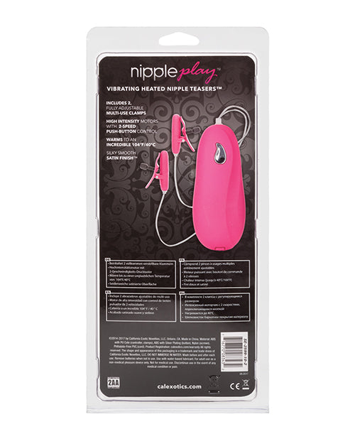 Nipple Play Vibrating Heated Nipple Teasers - Pink Product Image.