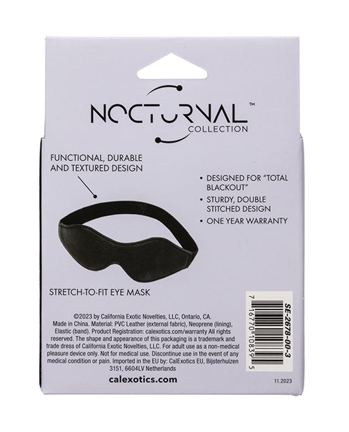 Antifaz elástico para ajustarse a los ojos de Nocturnal Collection - Negro Product Image.