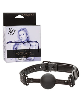 Nocturnal Collection Silicone Ball Gag - Black - Featured Product Image