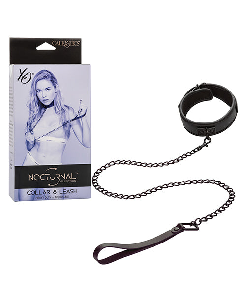 Nocturnal Collection Detachable Collar & Leash - Black - featured product image.