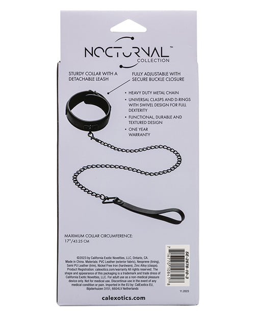 Nocturnal Collection Detachable Collar & Leash - Black Product Image.