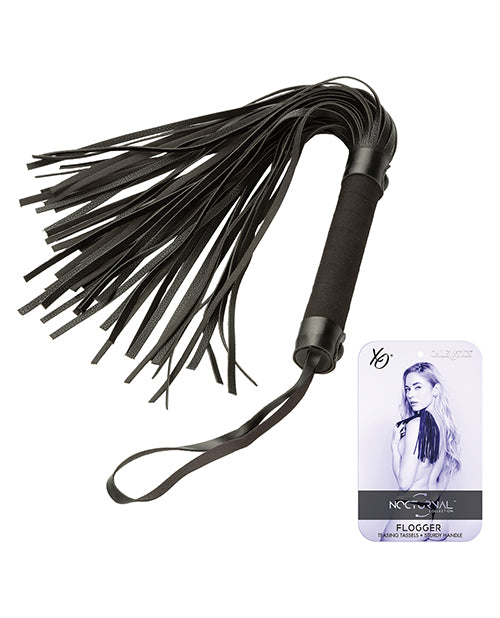 Nocturnal Collection Flogger - Black: A Journey of Sensory Exploration - featured product image.