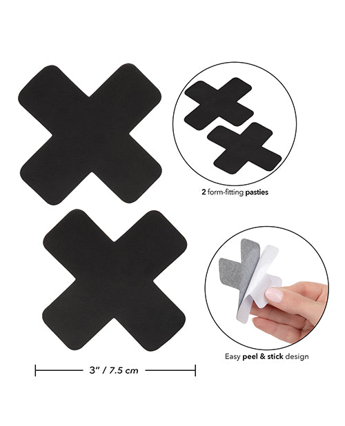 Boundless 2 Nipple Pasties - Seductive X-Shaped Design Product Image.