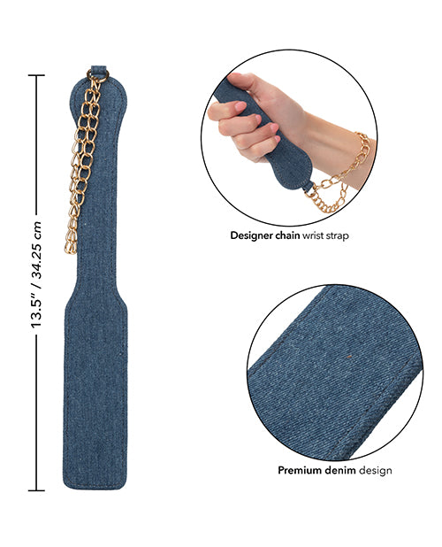 Paleta Ride 'Em Premium Denim Collection: el accesorio de juego definitivo para BDSM Product Image.