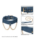 Ride 'Em Premium Denim Collar & Leash Kit