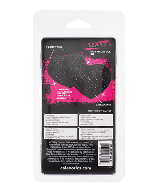 Radiance Heart Black Gem Pasties Product Image.