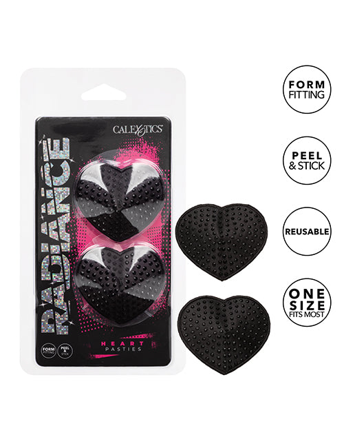 Empanadas de gemas negras con corazón radiante Product Image.