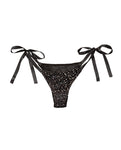 Radiance Black Rhinestone Mesh Side Tie Panties