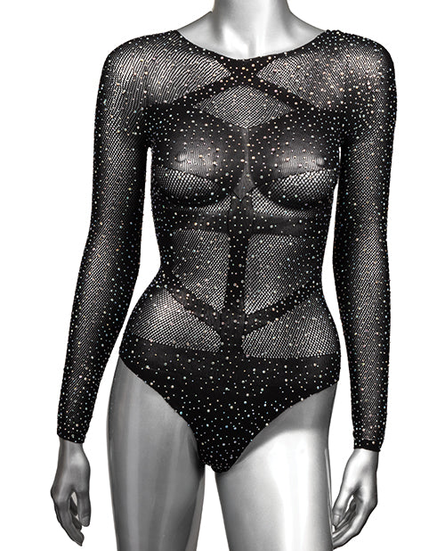 Body de malla con diamantes de imitación Radiance Product Image.