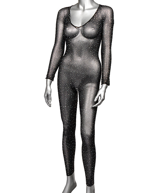 Radiance Black Crotchless Full Body Suit Product Image.