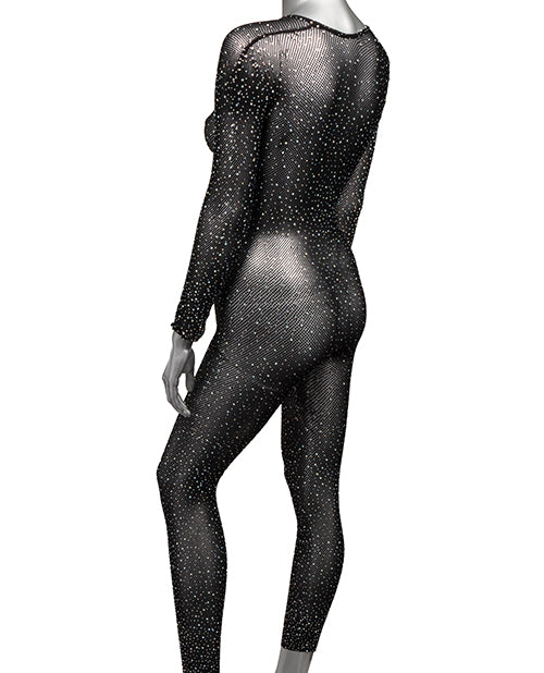 Radiance Black Crotchless Full Body Suit Product Image.