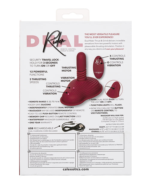 Red Dual Rider: Intense Vibration & Thrusting Stimulation Product Image.