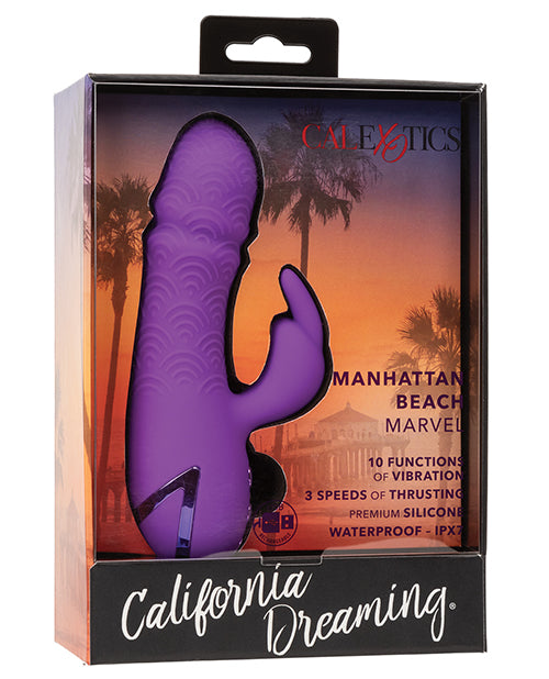 California Dreaming Manhattan Beach Marvel Dual Stimulation Vibe - Purple Product Image.