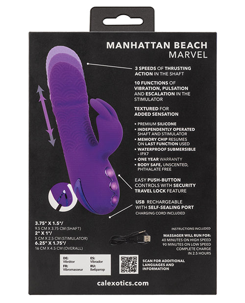 California Dreaming Manhattan Beach Marvel Dual Stimulation Vibe - Purple Product Image.