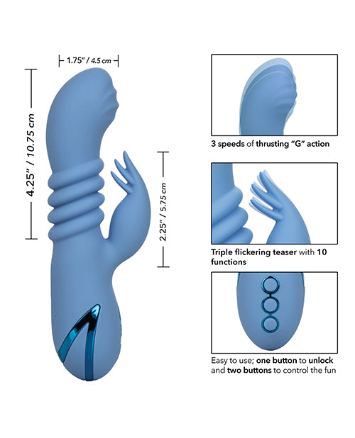 California Dreaming Santa Cruz Coaster - Blue Thrusting G-Spot Vibrator Product Image.