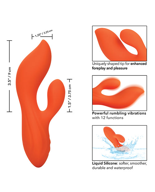 Stella Red Dual Teaser Liquid Silicone Vibrator: Ignite Your Passion Product Image.