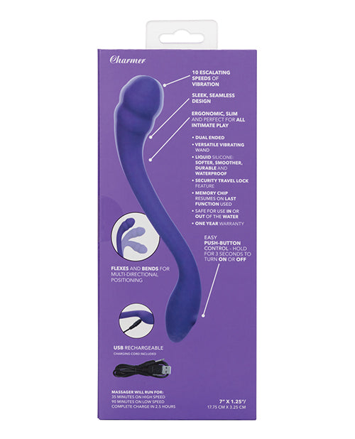 Pretty Little Wands Charmer: 10-Speed Purple Pleasure Wand Product Image.