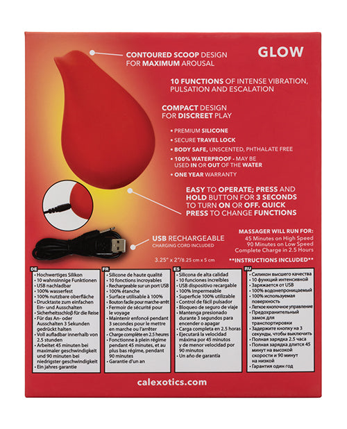 Vibrador Fiery Passion Red Hot Glow - Seductor Resplandor Rojo Product Image.