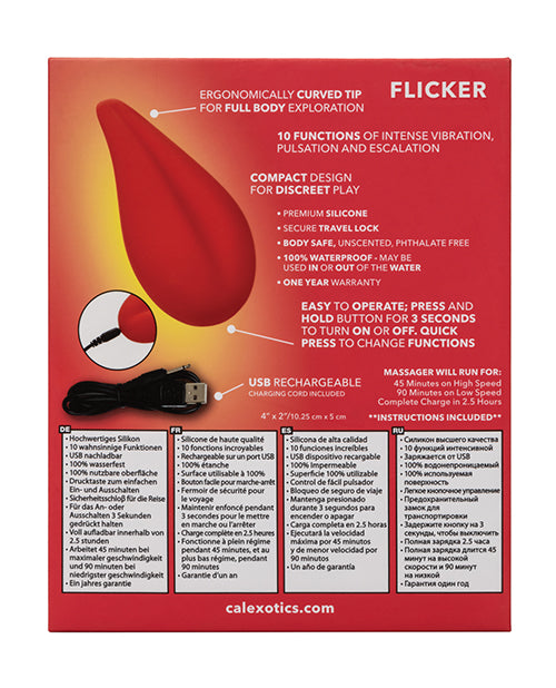 Red Hot Flicker Vibrator - Ignite Your Passion Product Image.