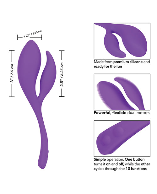 Mini Marvels Marvelous Climaxer - Vibrador de doble motor morado Product Image.